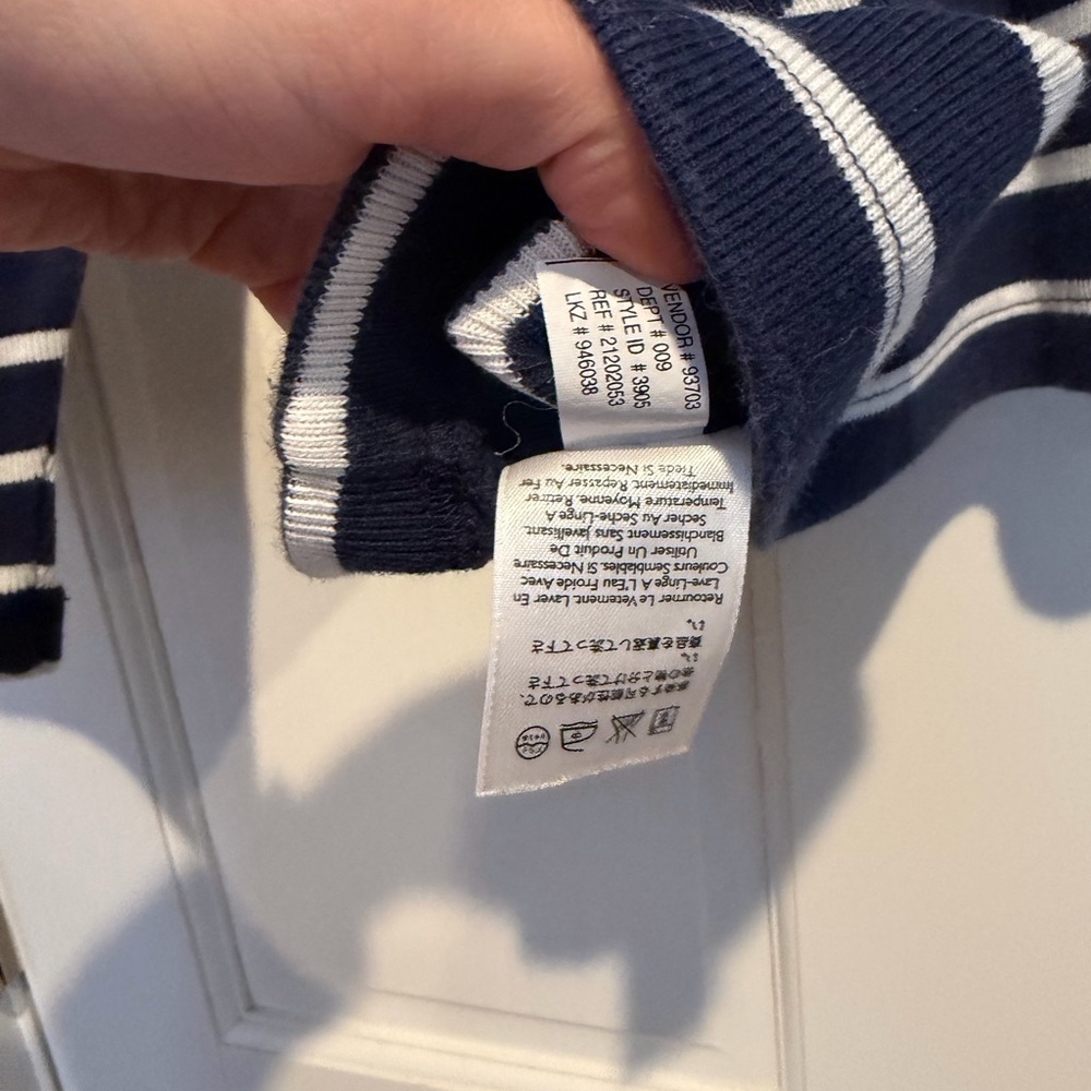 Eddie Bauer Navy and White Striped Sweater - Picture 5 of 5